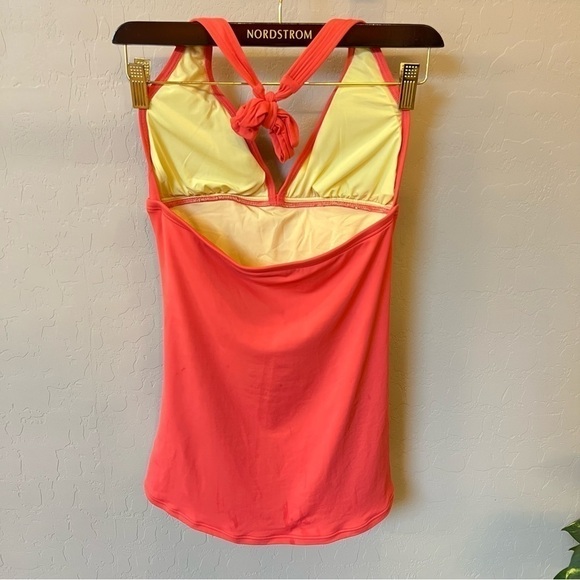 Coco Rave body contouring one piece swimsuit, orange, full coverage overskirt M - Picture 4 of 16